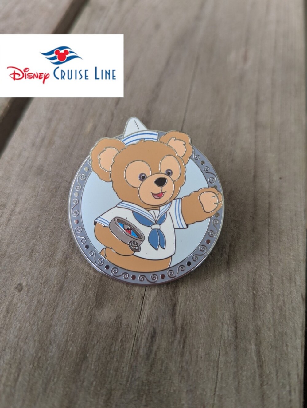 RARE Disney Cruise Line Adventure Singapore Exclusive Duffy Sailor Bear Pin